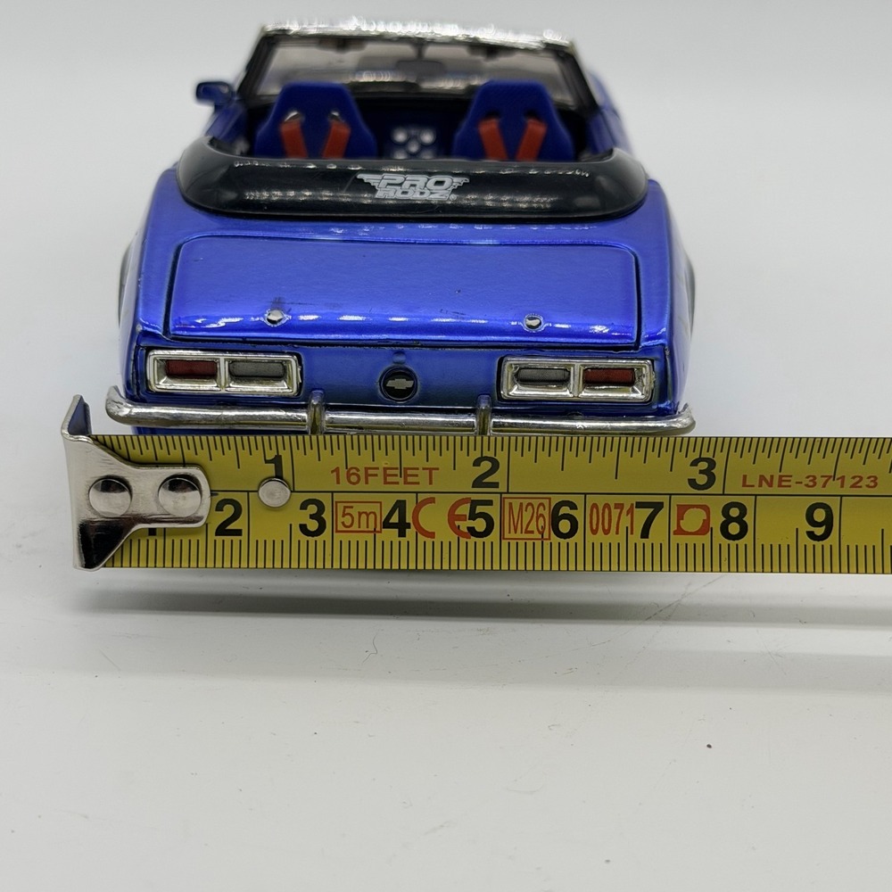 Vintage 1968 Maisto Chevrolet Camaro SS PRO RODZ Blue Convertible Die Cast Car - Picture 14 of 15